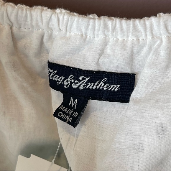 NWT Flag & Anthem Stitch Fix White Eyelet Top M - Picture 6 of 13